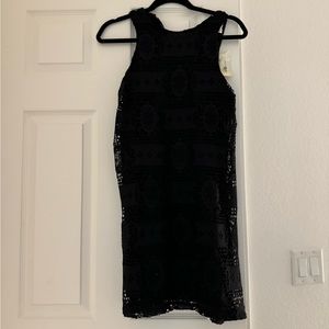 Francesca’s Black Texture Shift Dress